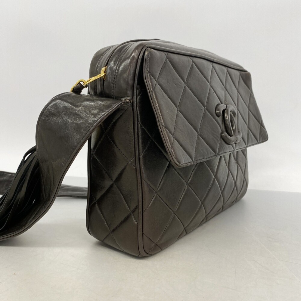 Chanel Matelassé Shoulder Bag, Lambskin, Black, Women's, P3195656 - Picture 2 of 12